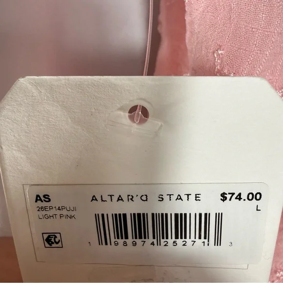 Alter’d State NWT Brittany Eyelet Tiered Mini Dress Sz L Pink - Picture 12 of 15